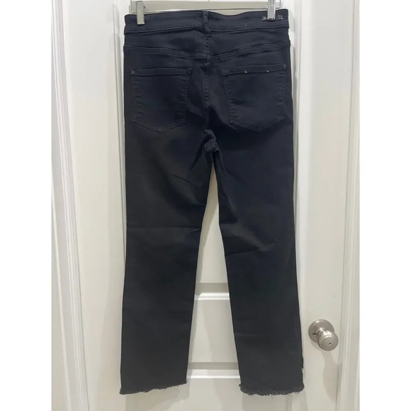 Anthropologie Pilcro & Letterpress Black Superscript Flare Raw Hem Jeans Sz 27 - Picture 6 of 6